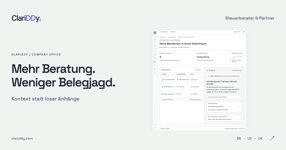 Mehr Beratung. Weniger Belegjagd. Kontext statt loser Anhänge