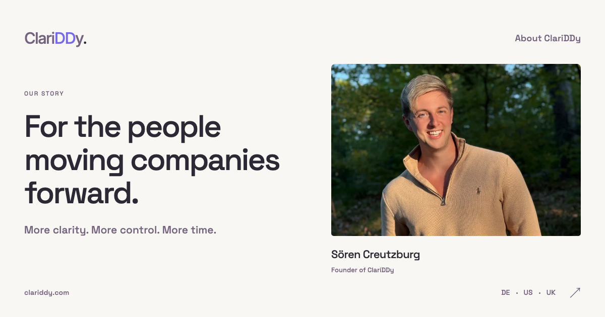 For the people moving companies forward. More clarity. More control. More time.