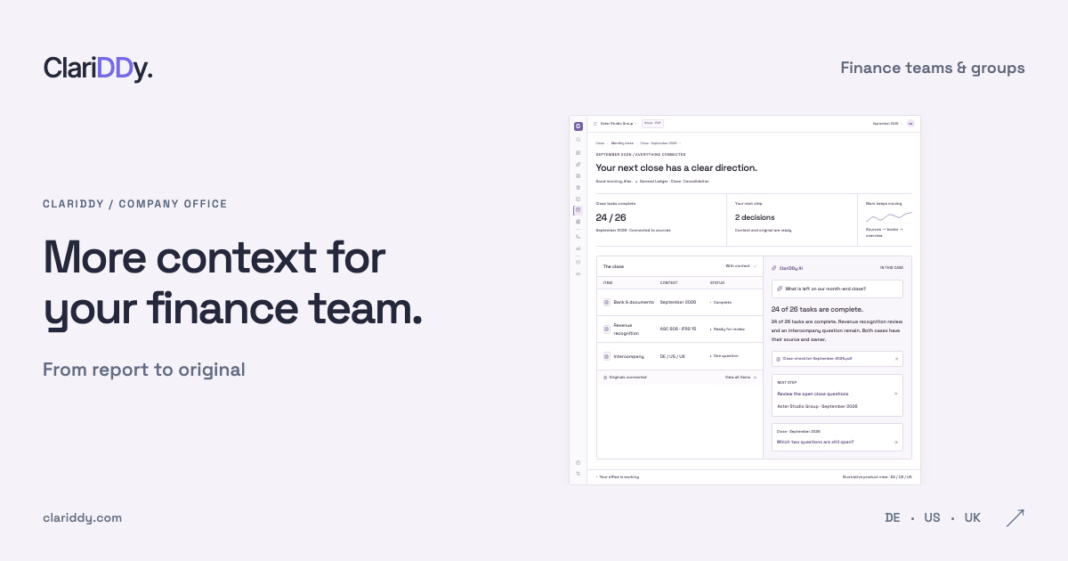 More context for your finance team. From report to original